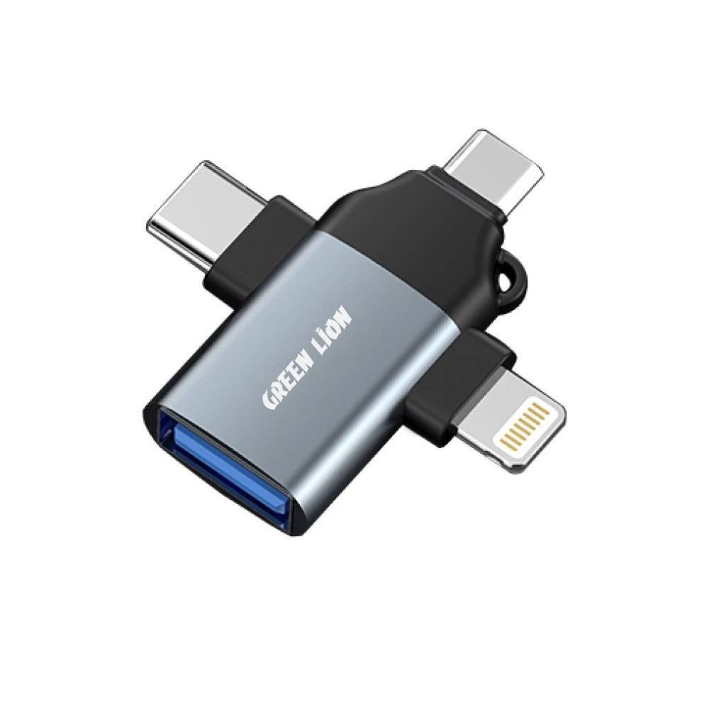 Green Lion 3 in 1 OTG ( Lightning / Micro / Type-C ) Adapter — image 1