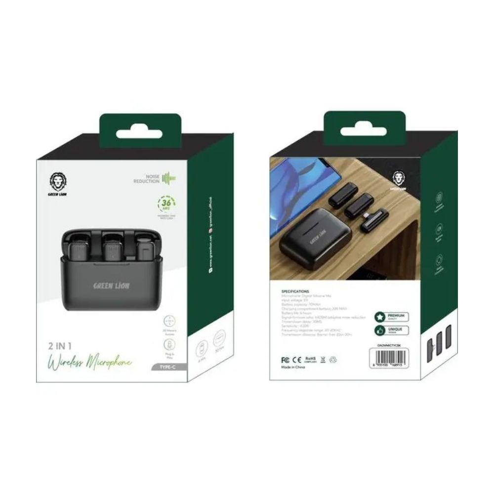 Green Lion 2 in 1 Type C Wireless Microphone — image 2