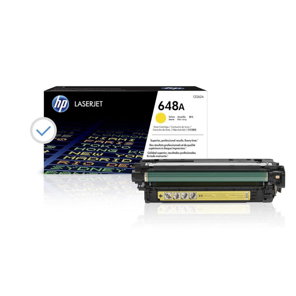 HP 648A Yellow Original LaserJet Toner Cartridge | CE262A — image 2
