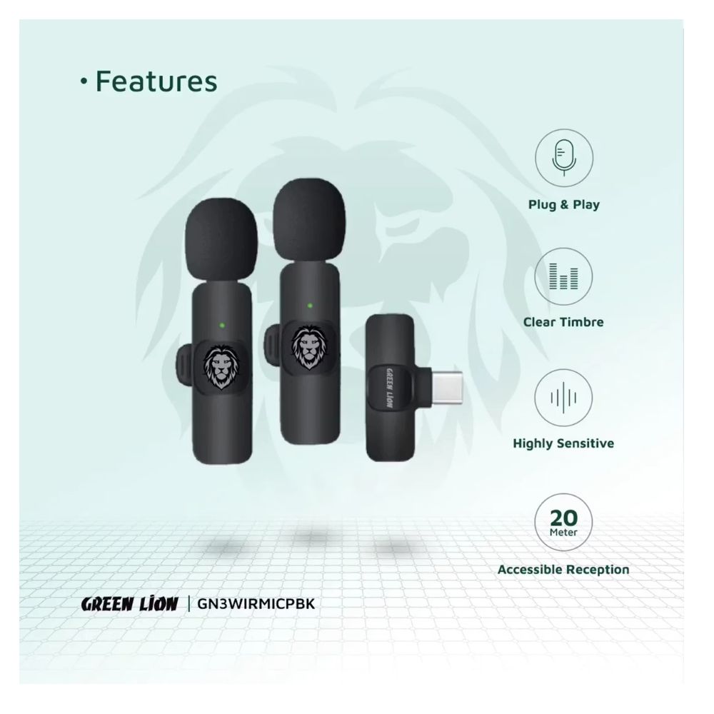 Green Lion 3 IN 1 Wireless Microphone — image 3