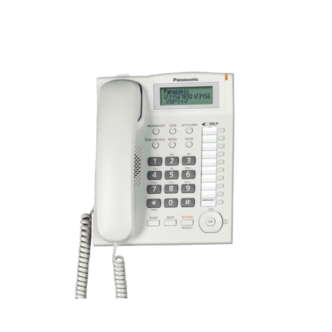 Panasonic KX-TS880MX Corded Landline Phone (White) — image 2