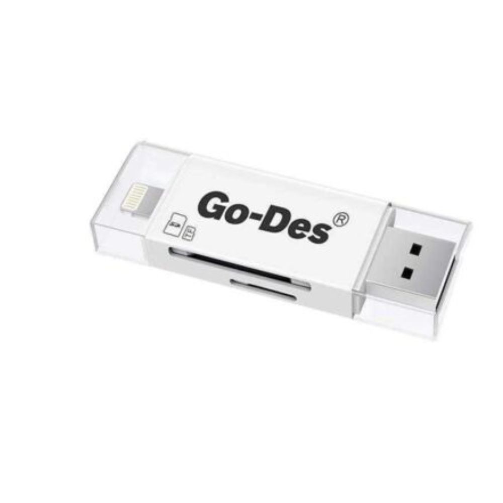 Go-Des Gd-dk102 Lightning & Micro USB Data Transfer SD & Micro SD Card Reader — image 1