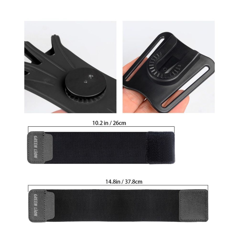 Green Detachable Sports Armband (4" - 6.8") with Adjustable Elastic Band, 360 Degree Rotation Flexible Operation — image 4