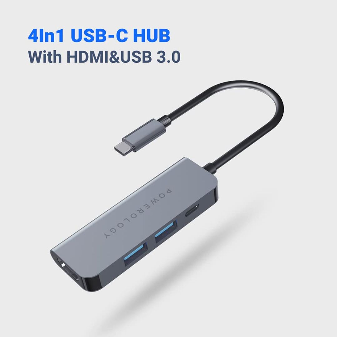 Powerology 4 in 1 USB C Hub With HDMI and USB 3.0 — image 2