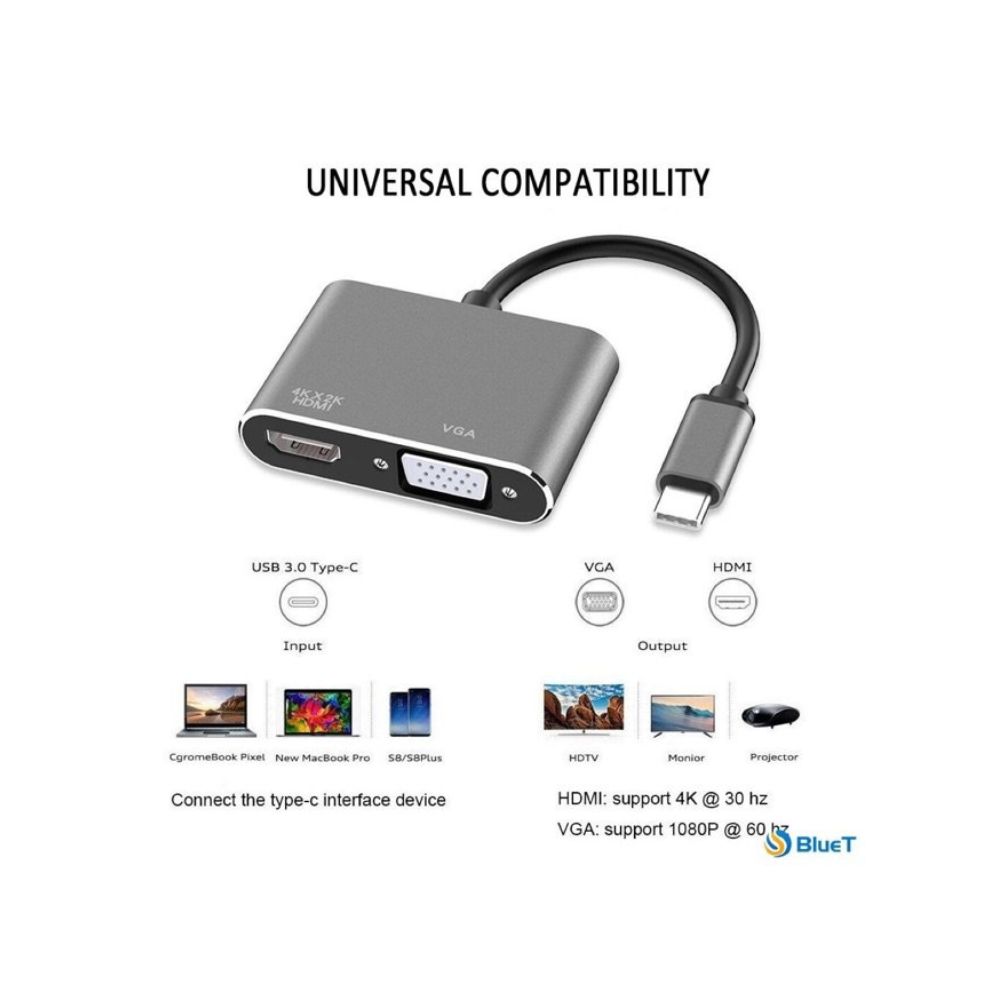 Go Des 2 in 1 USB C To HDTV+VGA Converter — image 4