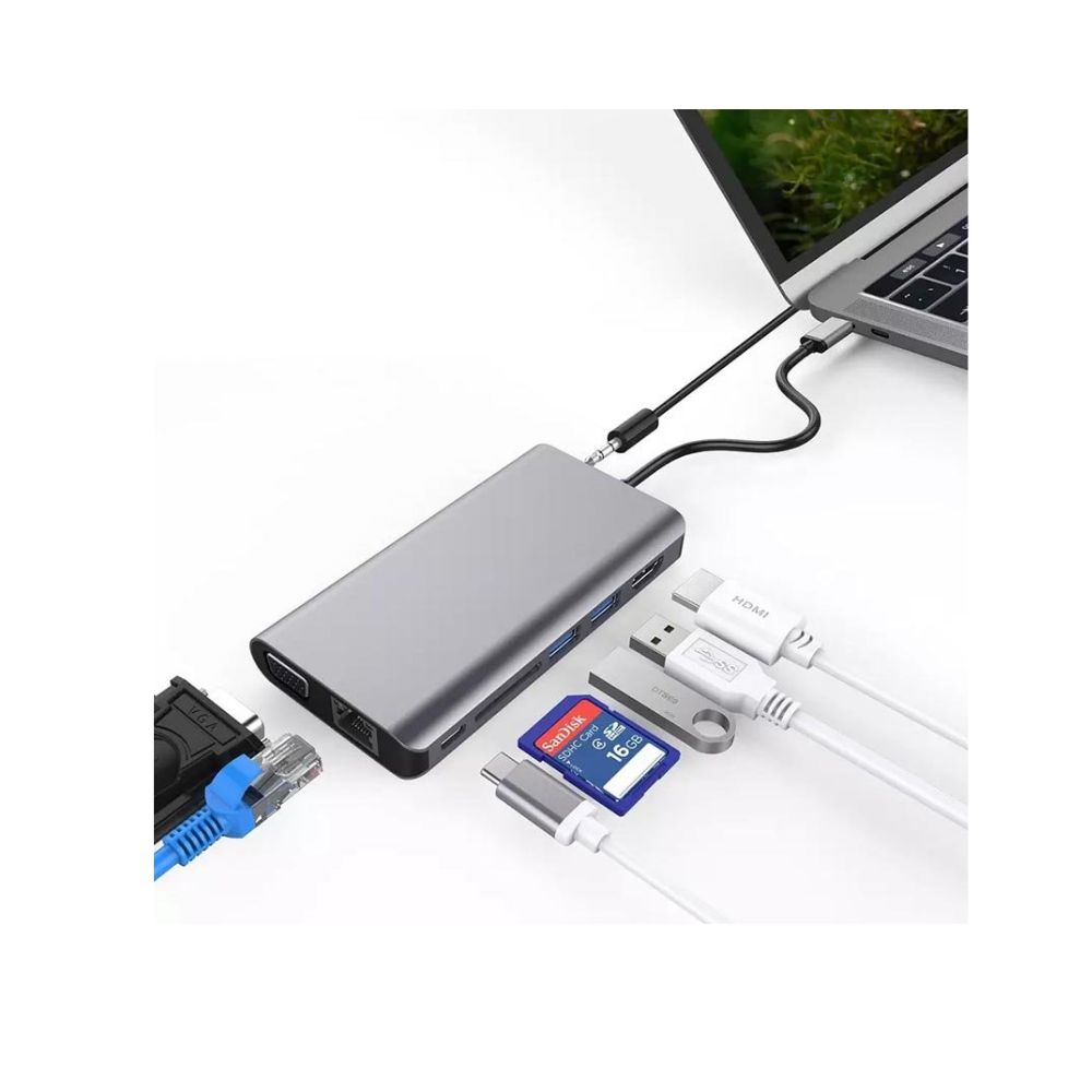 GO DES GD-8792 9 in 1 USB C HUB Adapter — image 2