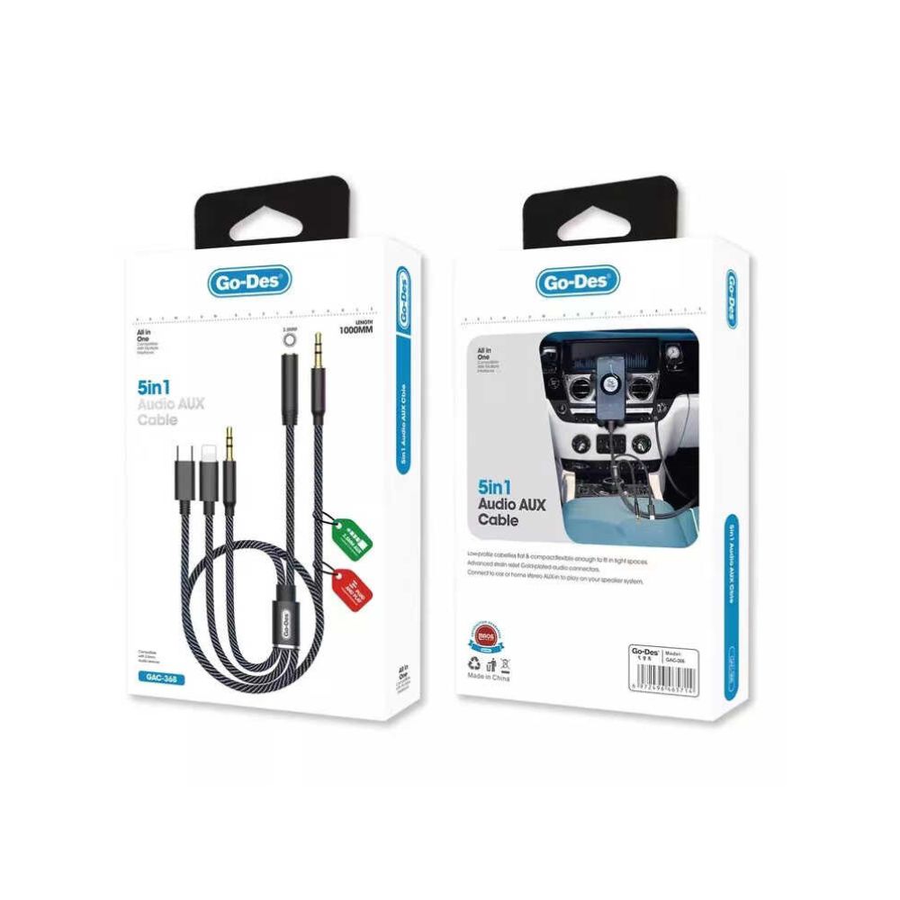 GO Des GAC 368 5 In 1 Audio Aux Cable — image 2