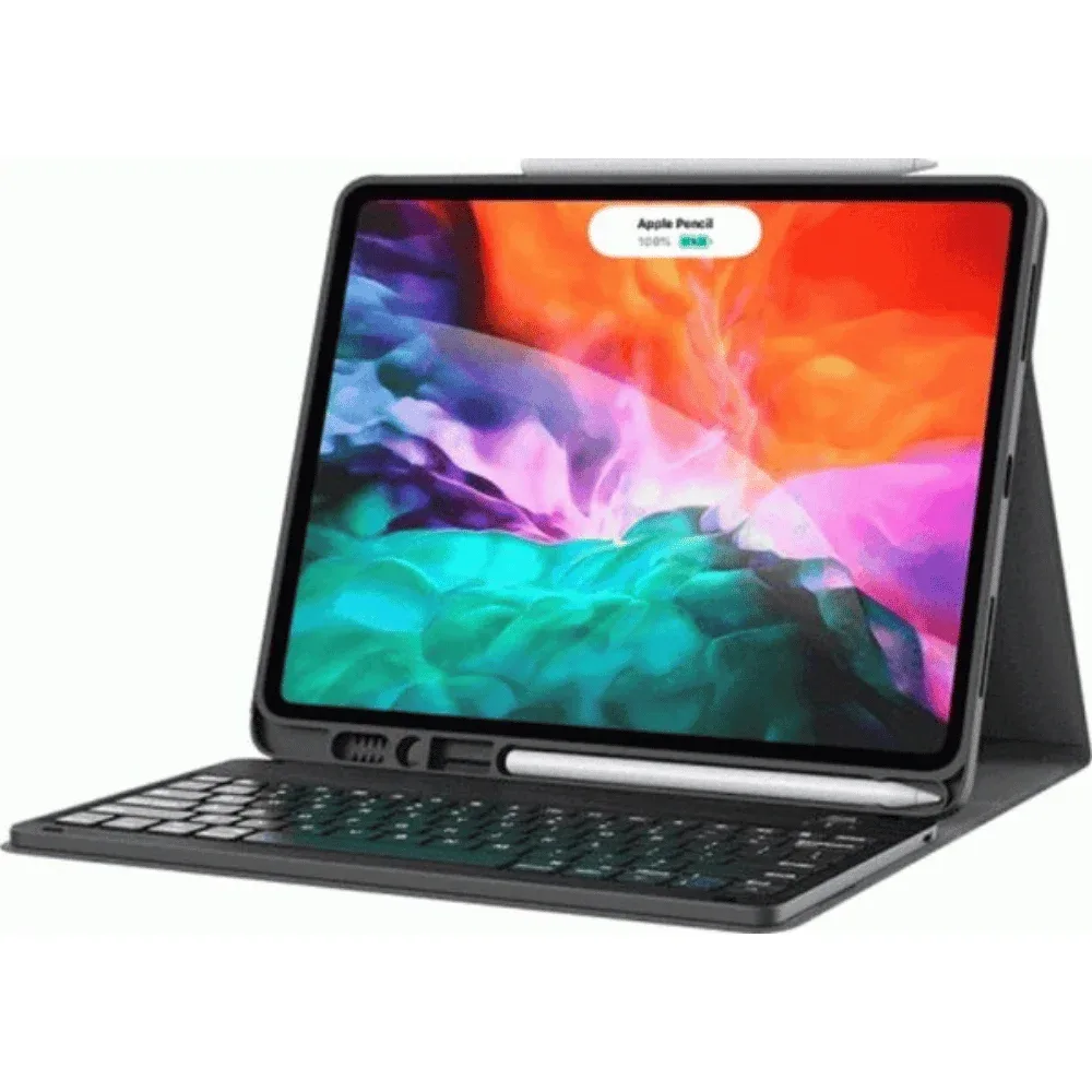 Green Premium Vegan Leather Case iPad 10.2 With Wireless Keyboard — image 1