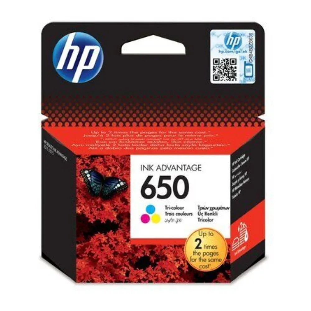HP 650 Tri Color Ink Cartridge — image 1