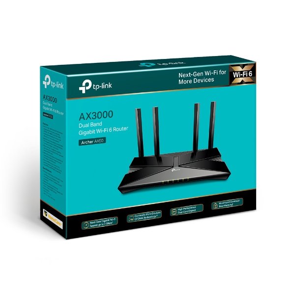 TP Link Archer AX55 AX3000 Dual Band Gigabit WiFi 6 Router — image 2