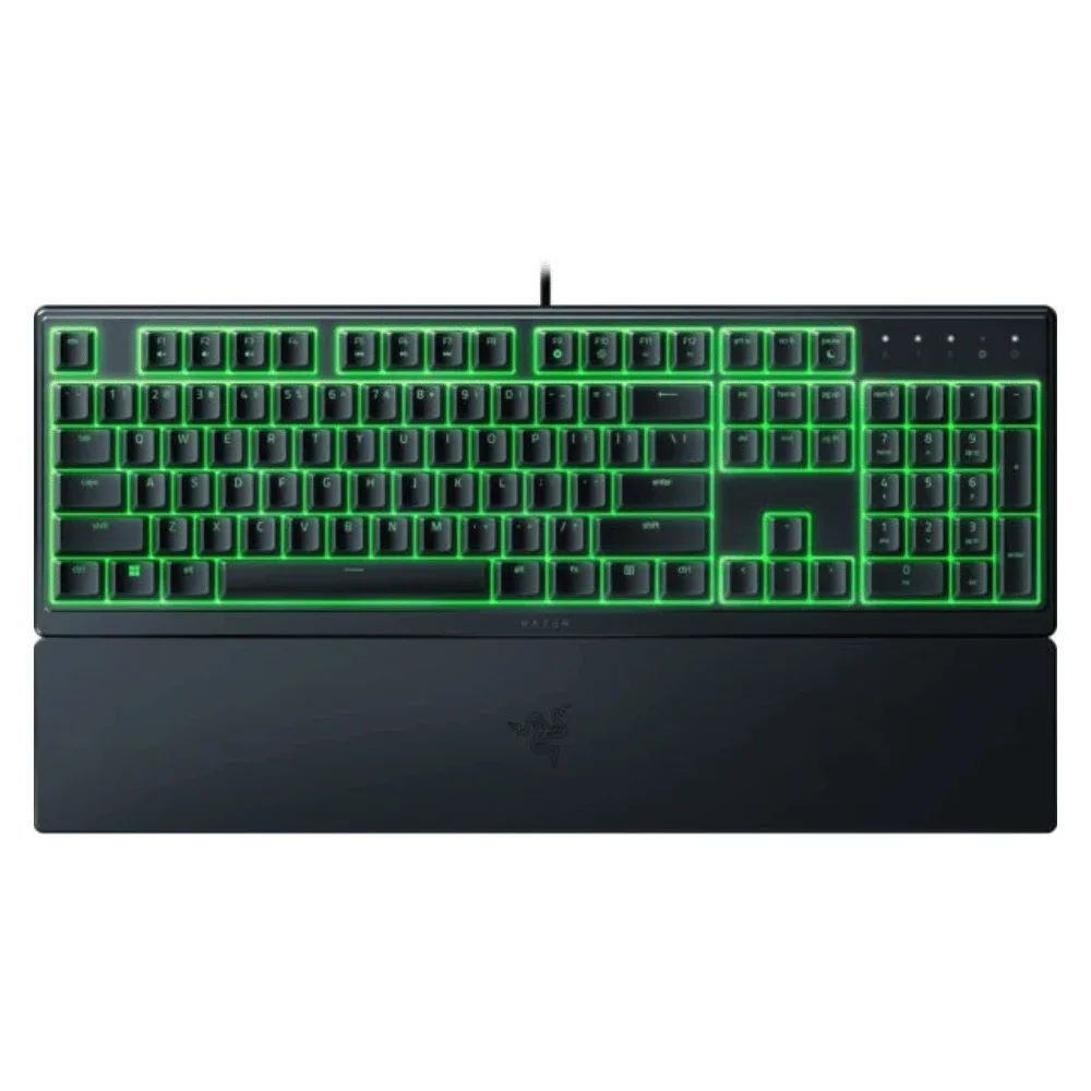 Razer Ornata V3 X Gaming Keyboard: Low-Profile Keys - Silent Membrane Switches - Spill Resistant - Chroma RGB Lighting - Ergonomic Wrist Rest - Classic Black — image 1