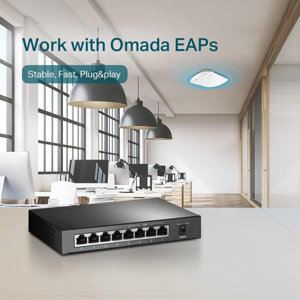 TP-Link 8-Port Gigabit 4 PoE+ Desktop Switch | TL-SG1008P — image 3
