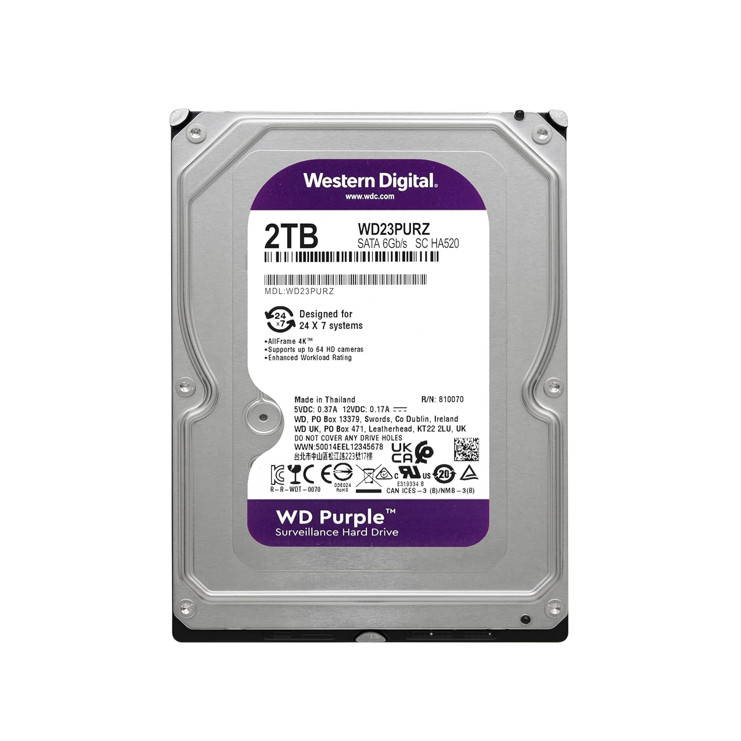WD 2TB Purple 64MB SATA 6Gb/s — image 3