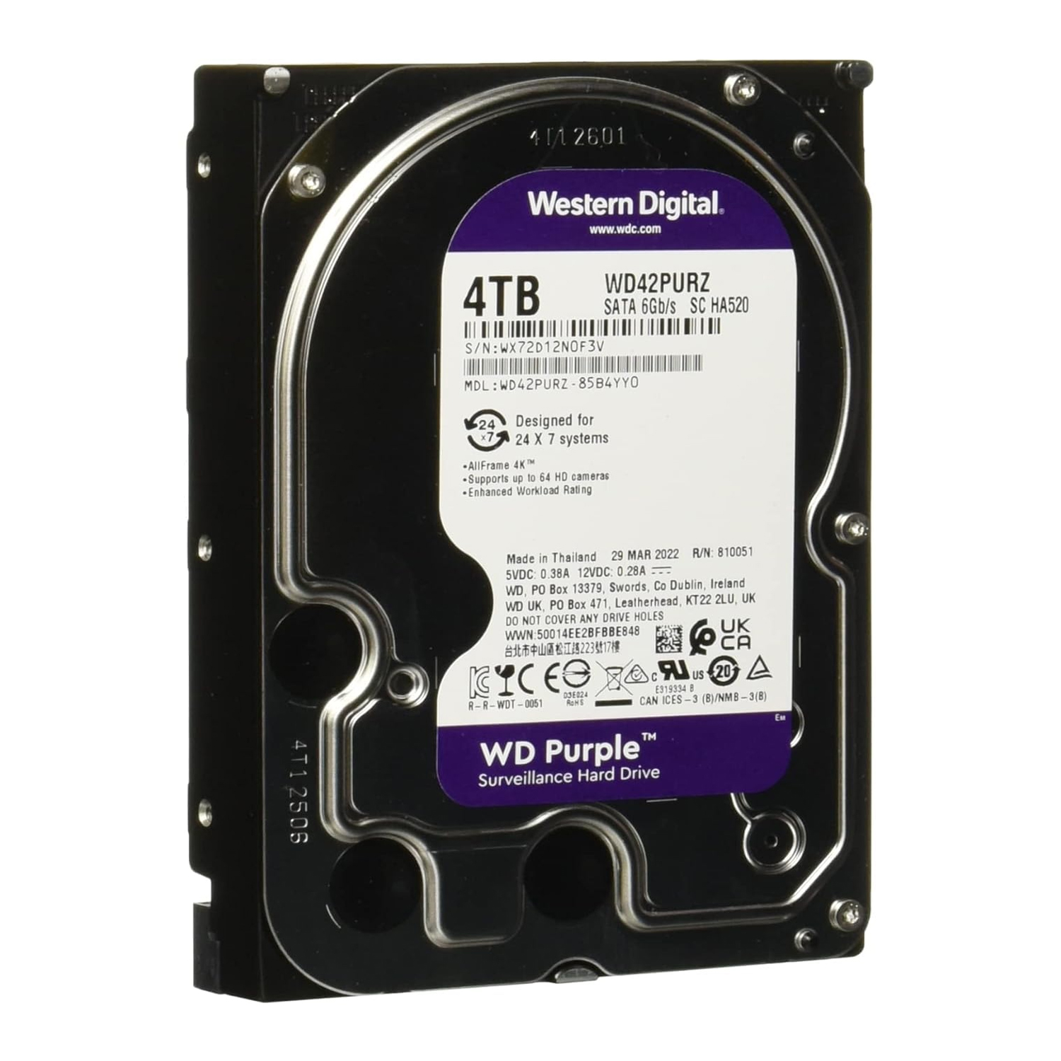 WD 4TB Purple 256MB SATA 6gb/s — image 3