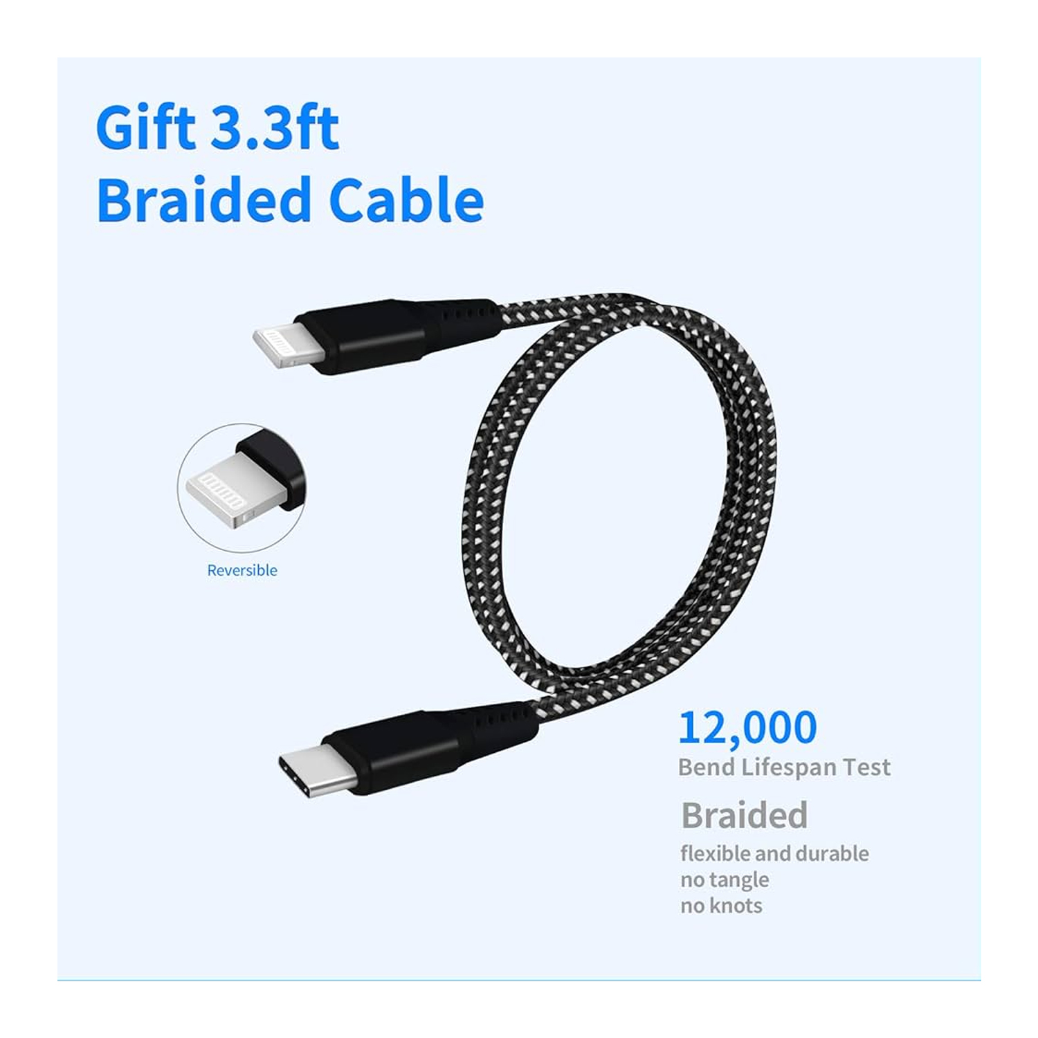 Powerology 60W PD USB-C Lightning Data & Fast Charge Cable — image 3