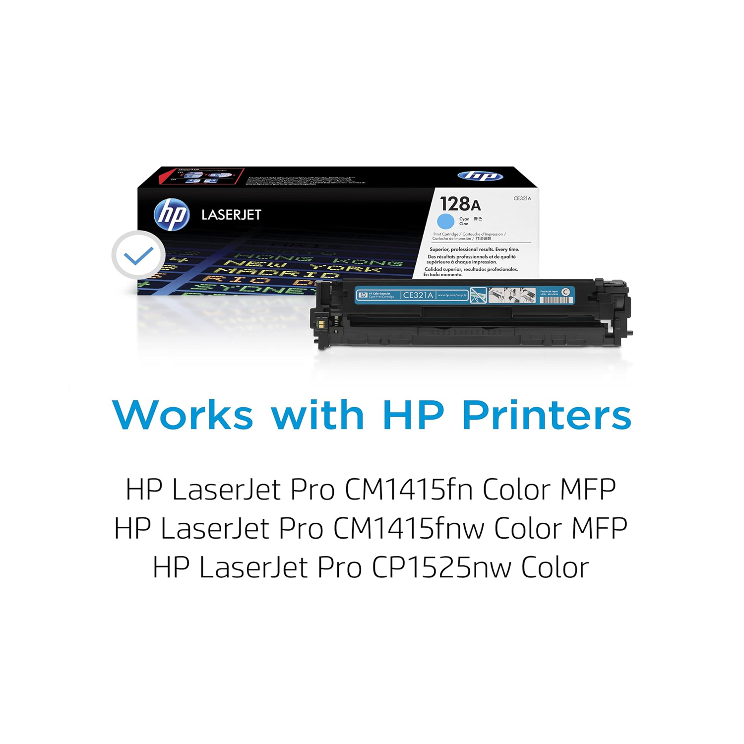 HP 128A Cyan LaserJet Toner Cartridge | CE321A — image 2