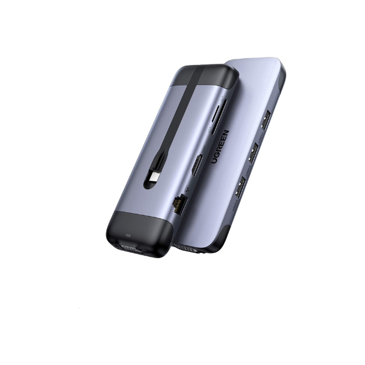 Ugreen 10CM Gray USB C 5 in 1 Multifunction Adapter with 3 USB 3.2 Gen, 1 HDMI port and Type C 100W PD port — image 1