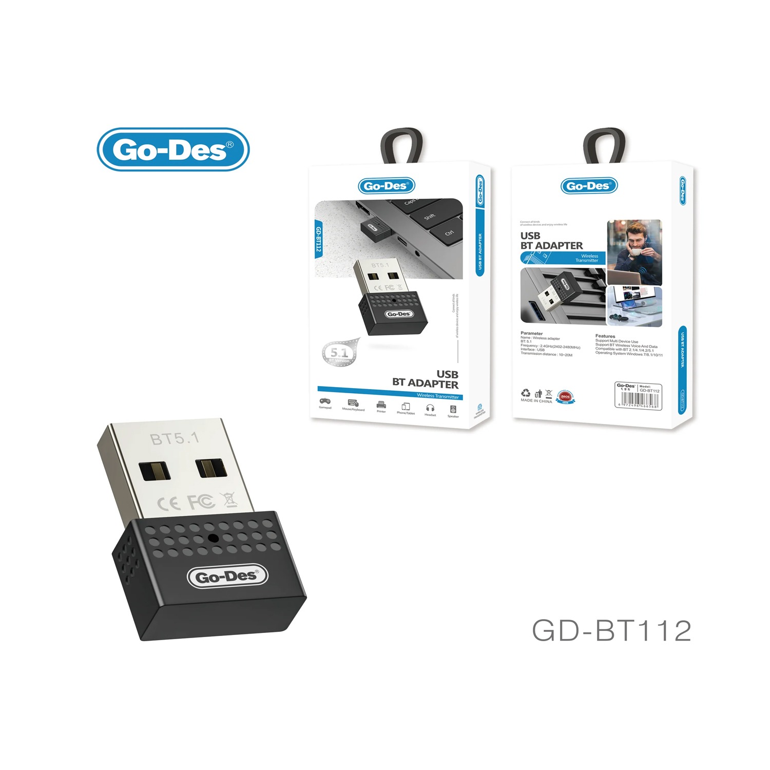 Go Des GD-BT112 USB Bluetooth Adaptor — image 2