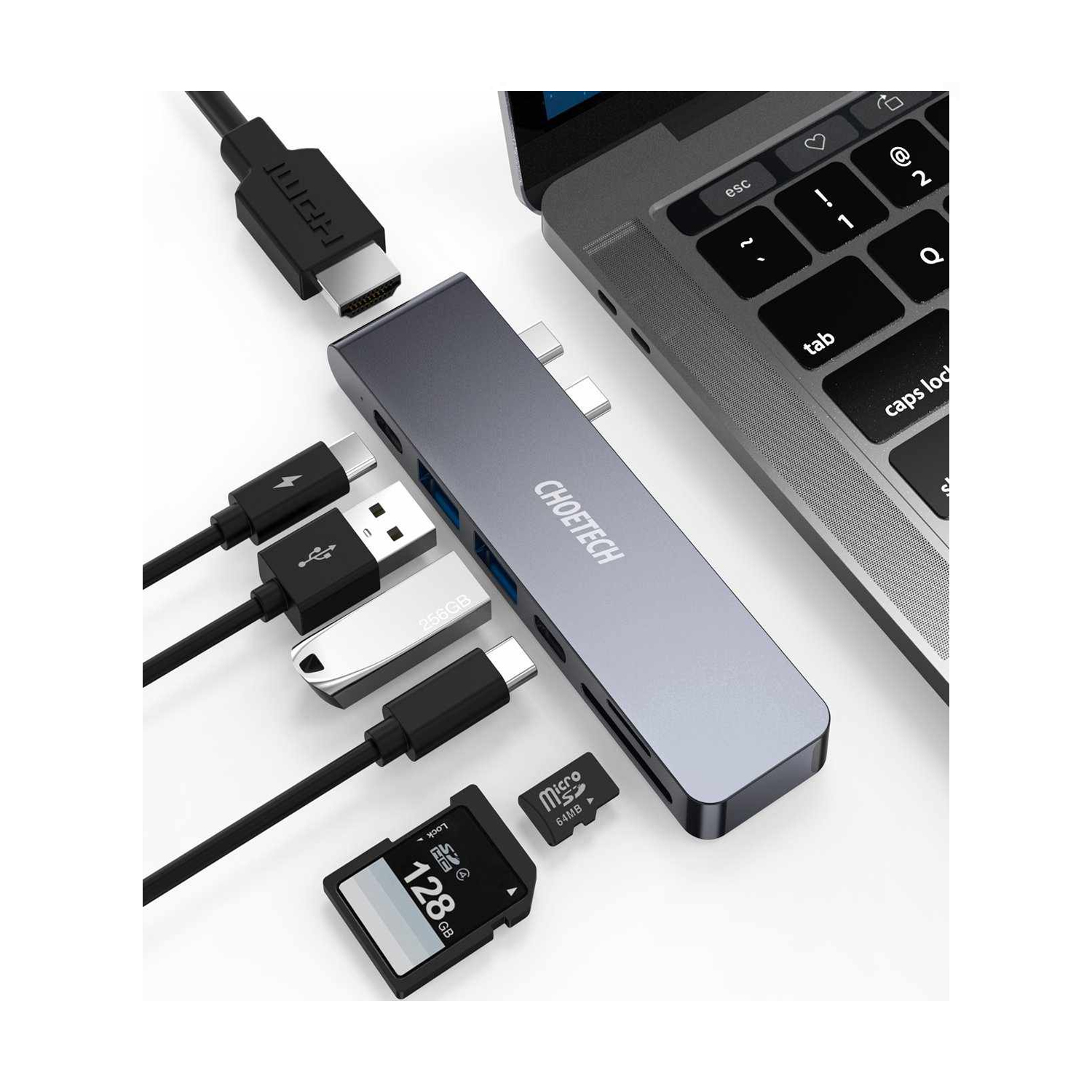 Choetech 7 In 1 USB C Multiport Adapter With 4K HDMI — image 2