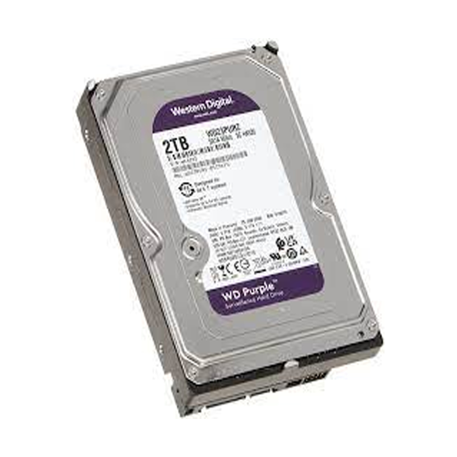 Western Digital 2TB WD Purple Surveillance Internal Hard Drive HDD - SATA 6 Gb/s, 64 MB Cache, 3.5" - WD20PURZ — image 3