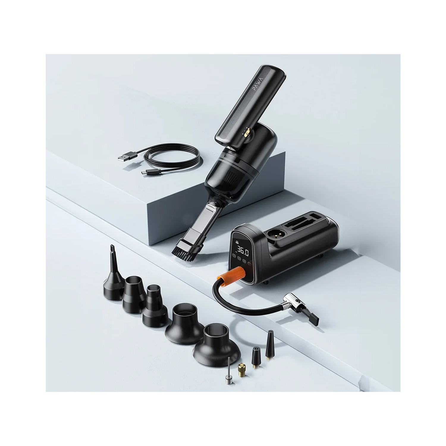 Pawa 4 IN 1 Multifunctional Vacuum Cleaner And Air Pump Black — image 3