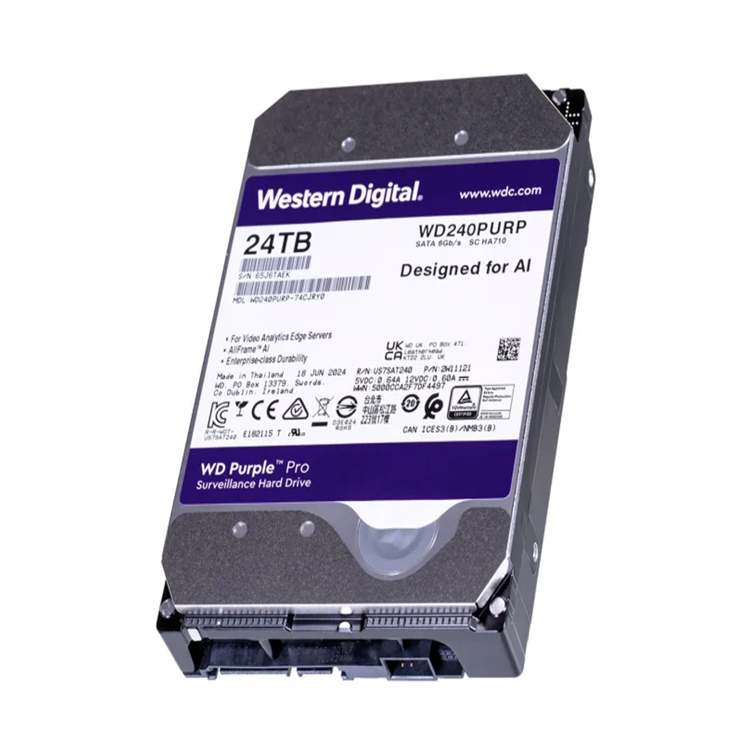 WD 24TB Purple 512MB SATA 6Gb/s — image 2