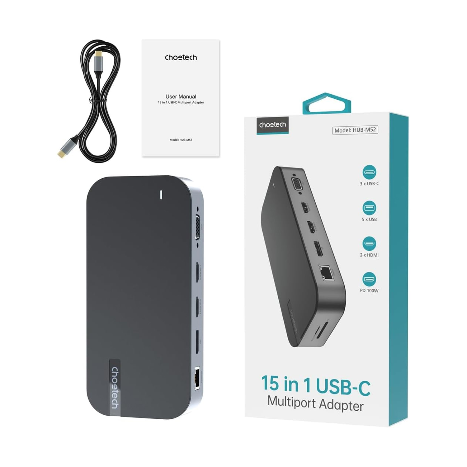 Choetech Hub -M21 15 in 1 Multiport Docking Station — image 2