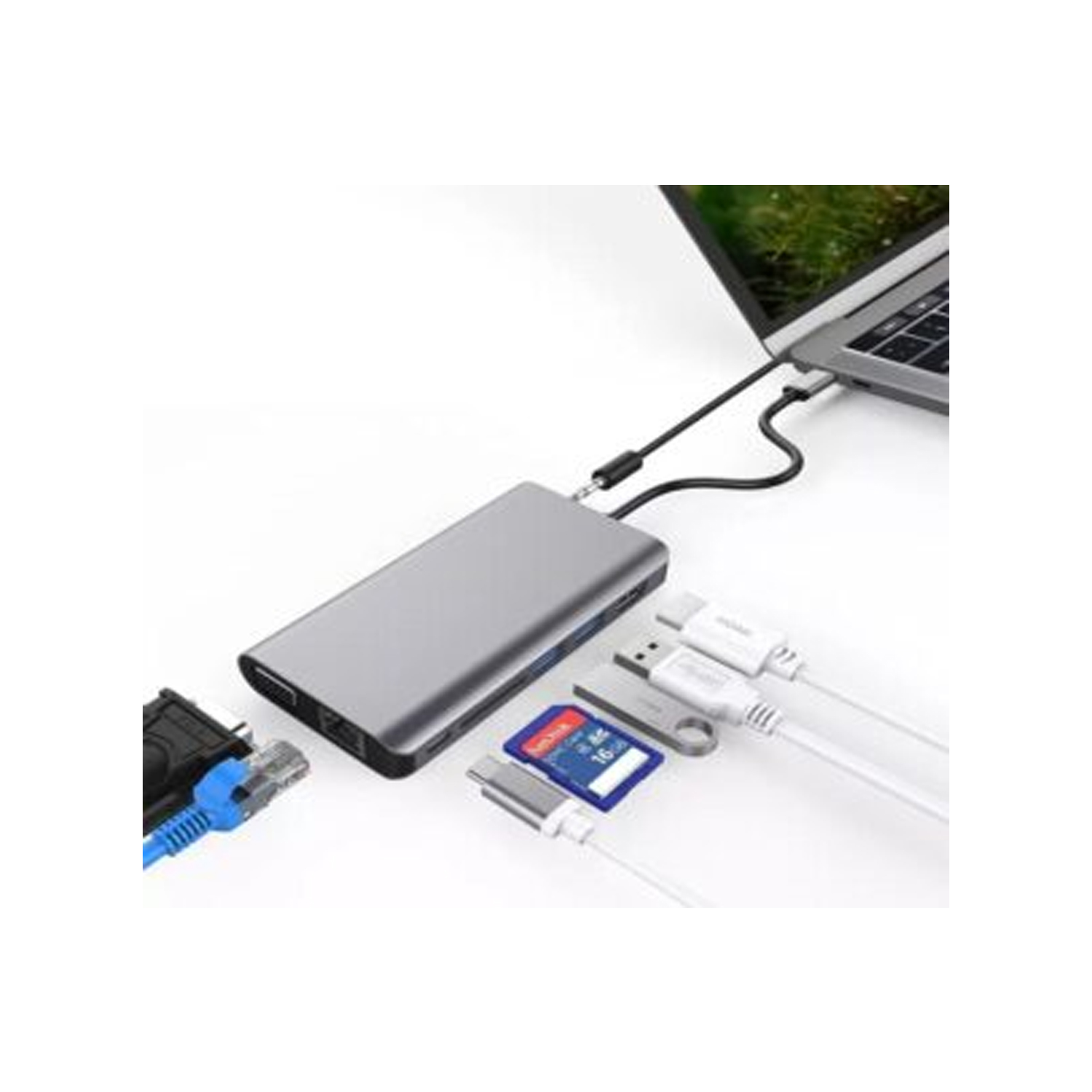 GO DES GD-8792 9 in 1 USB C HUB Adapter — image 1