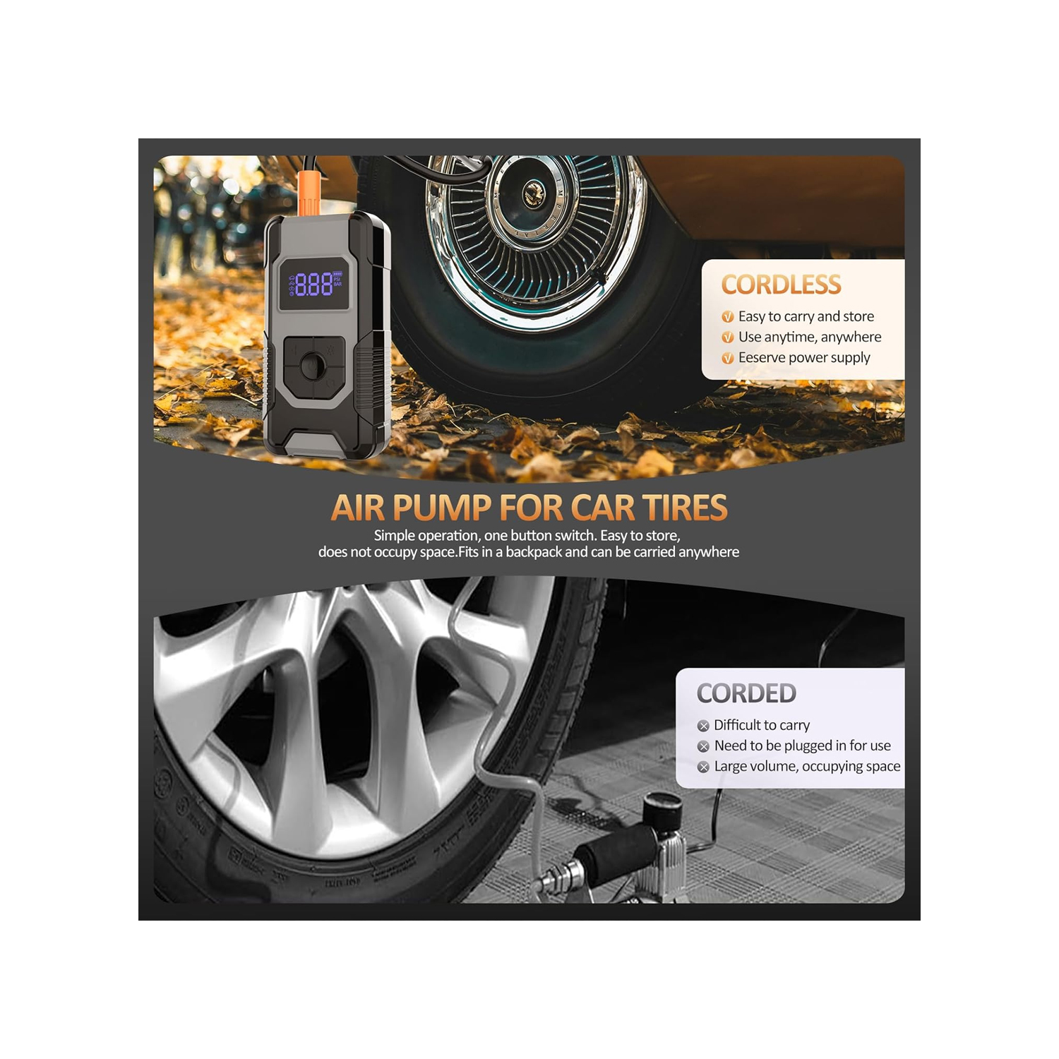 Go Des GD-B618 Portable Air Pump 5000mAh — image 2