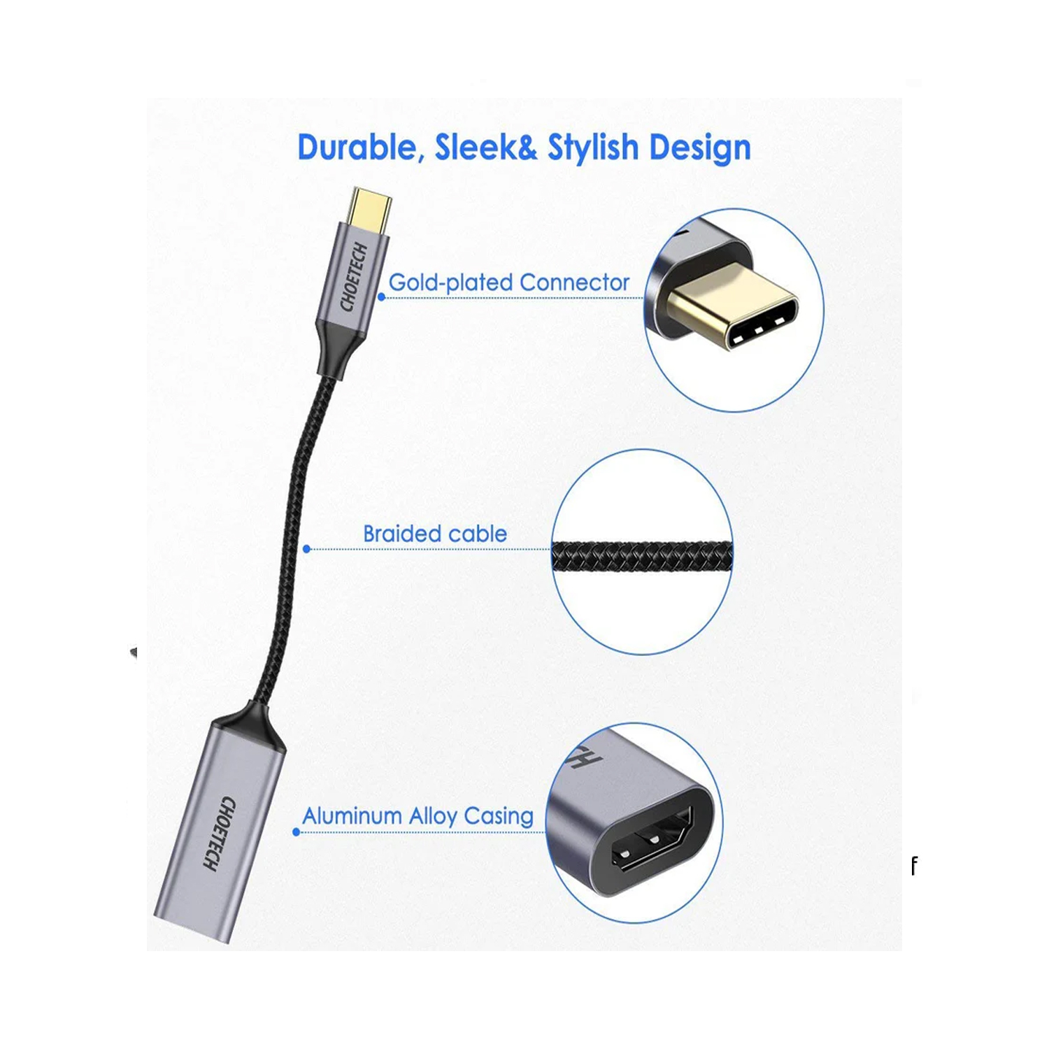 Choetch USB C TO HDMI Adapter HUB-H10 — image 3