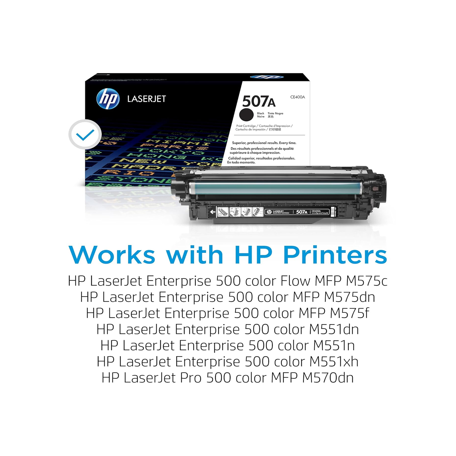 HP 507A Black LaserJet Toner Cartridge | CE400A — image 3