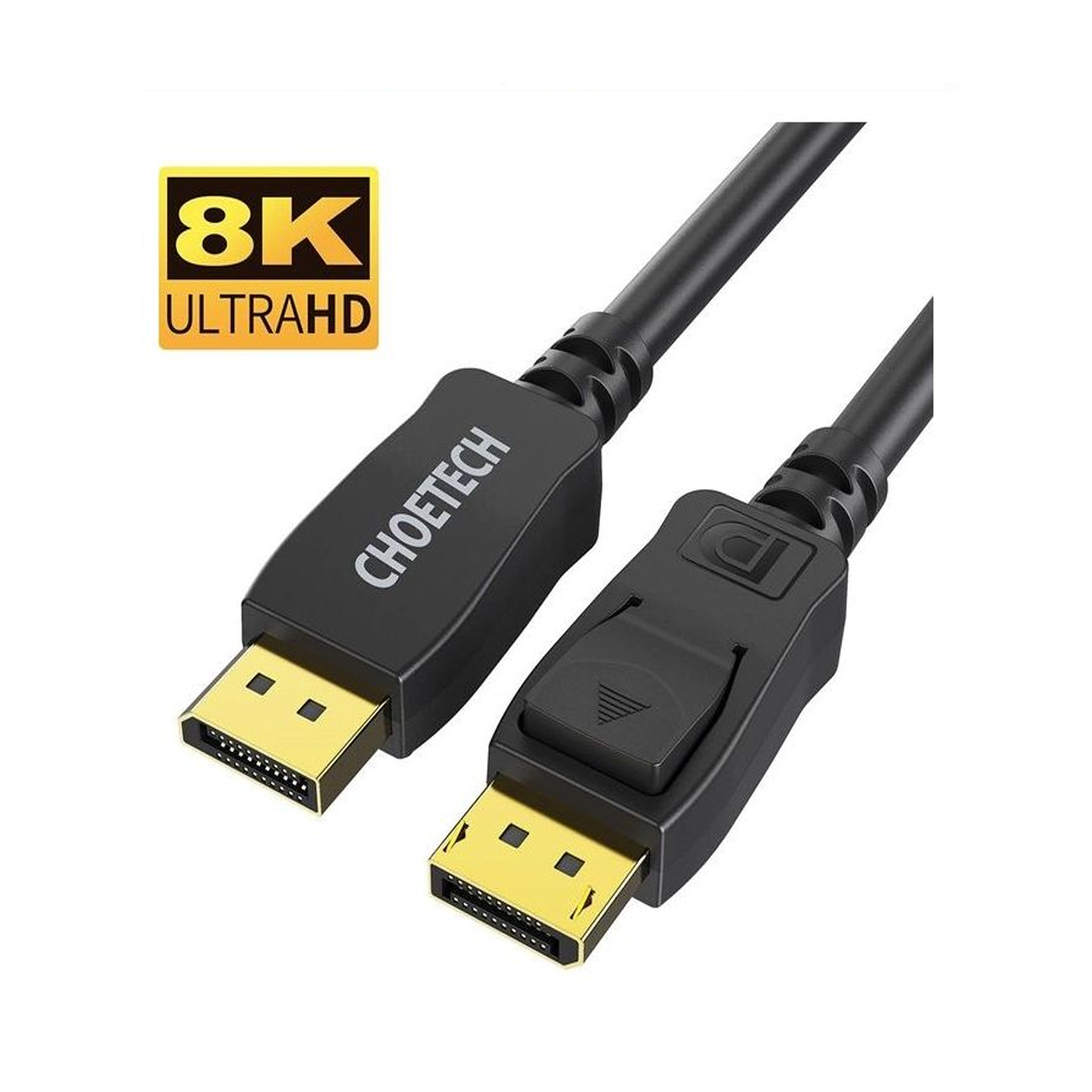 CHOETECH 8K DisplayPort Cable, Displayport To Displayport Cable 6.6ft/2M With 8K 60Hz Resolution XDD01 — image 3