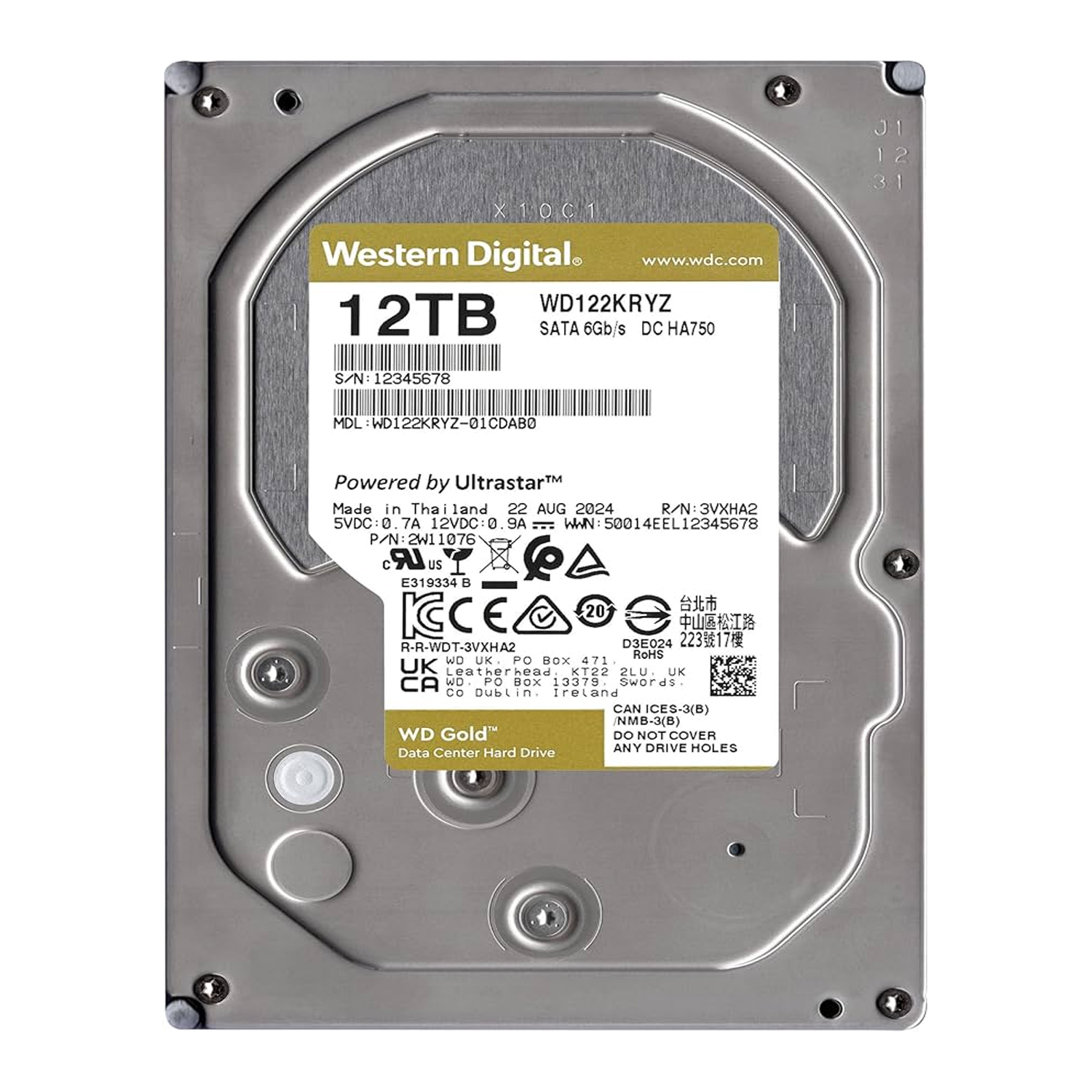 WD 12TB Gold Data Center 256MB 6GB/s — image 3