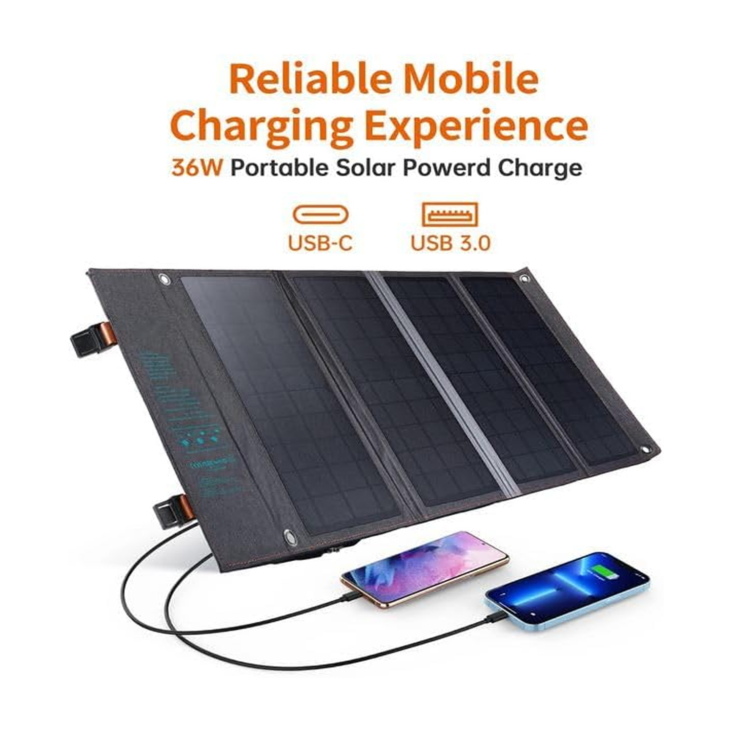 Choetech SC006 Foldable  Solar Charger - 36 W - Grey — image 3