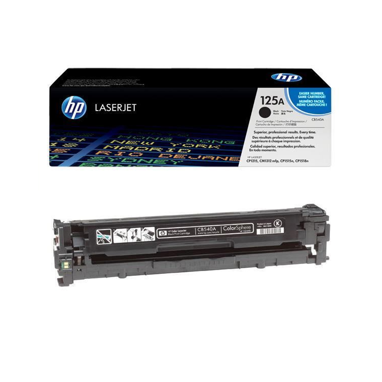 HP 125A Black LaserJet Toner Cartridge | CB540A — image 2