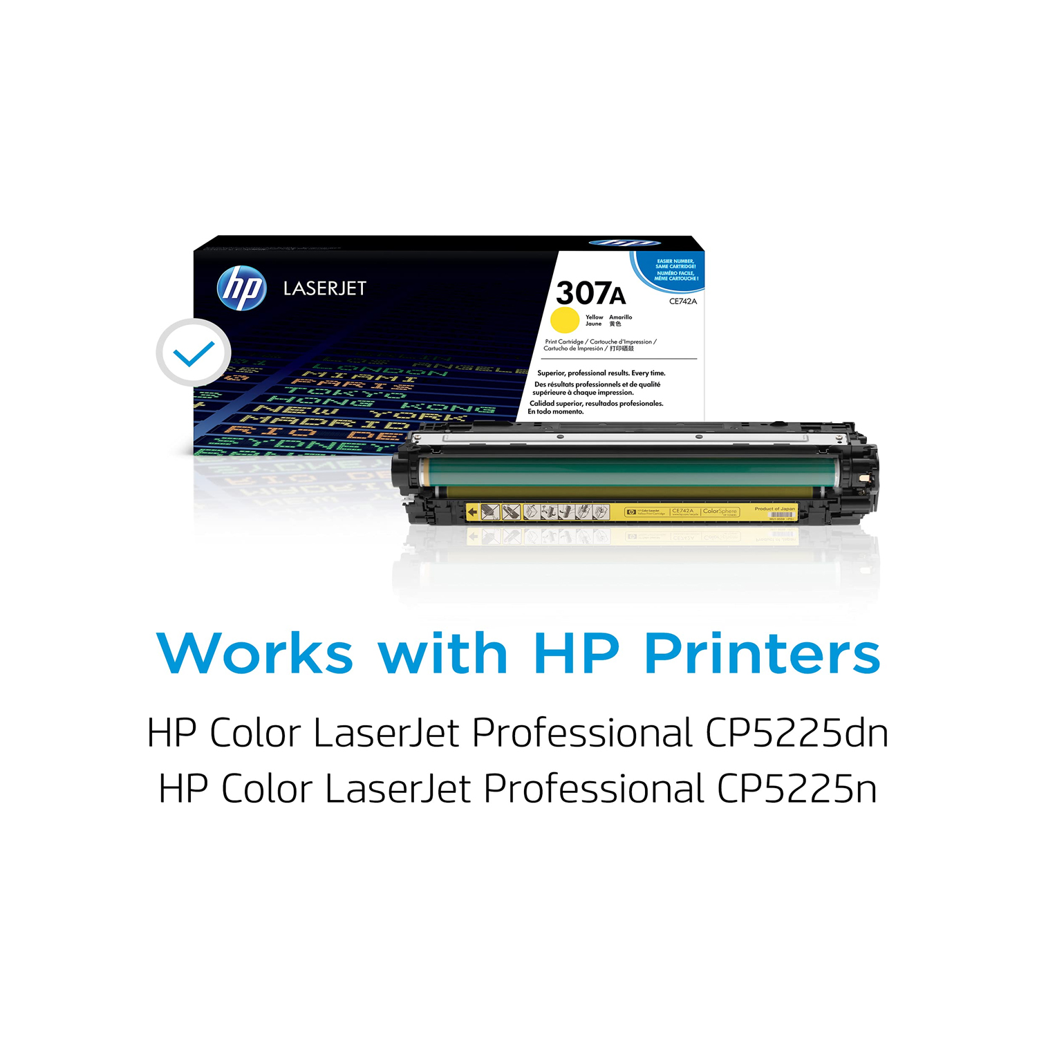 HP Color 307A Yellow LaserJet Print Cartridge | CE742A — image 2