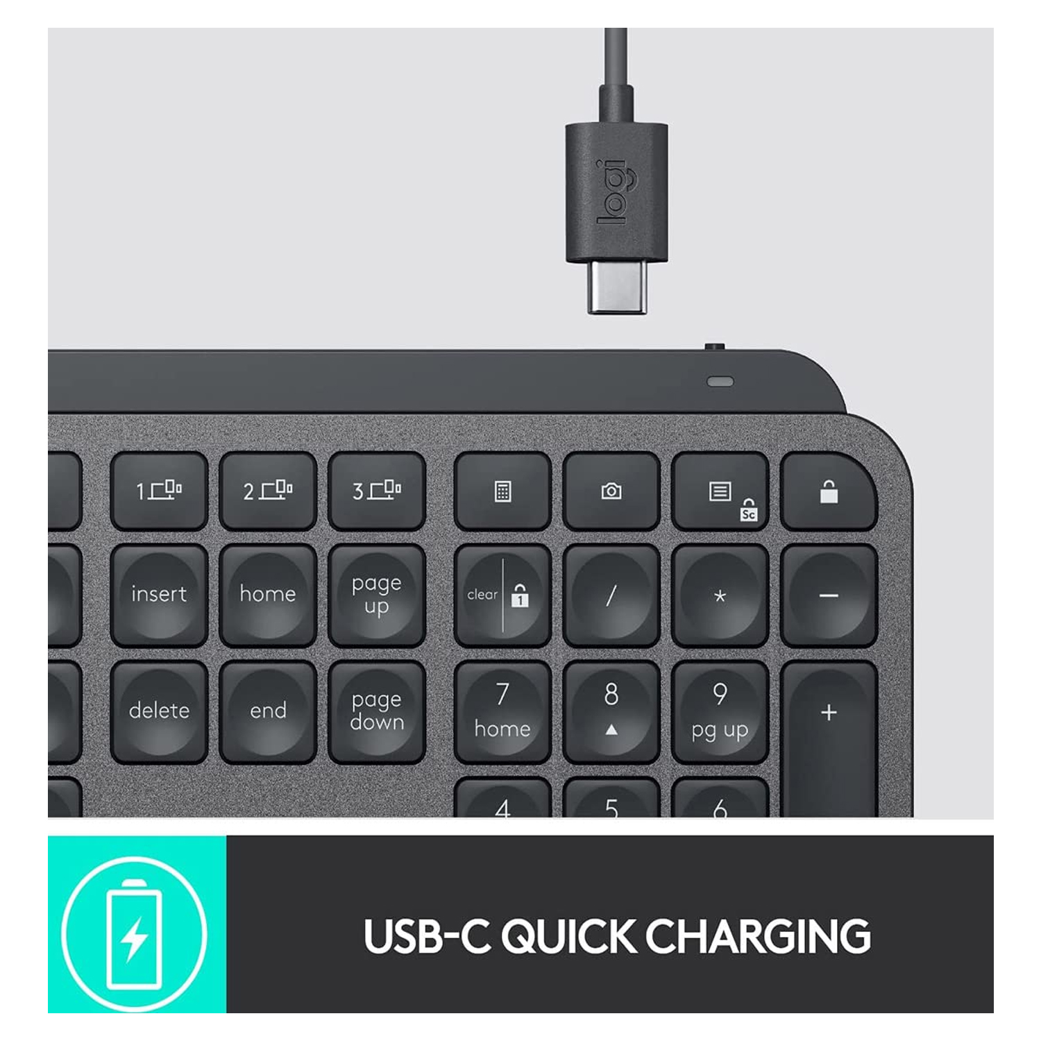 Logitech MX Keys Advanced Wireless Illuminated Keyboard — image 4