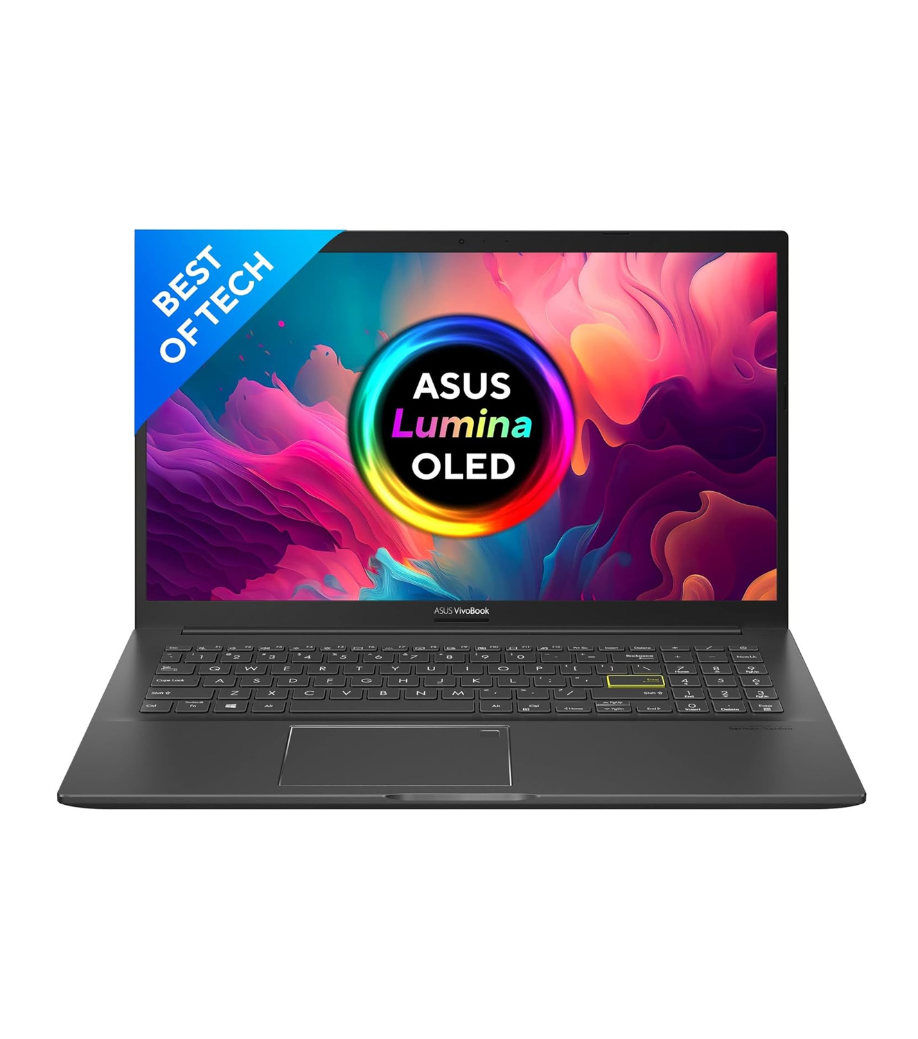 Asus Vivobook 15 OLED K513EQ-OLED005W Slim Laptop – Core i5 2.40GHz 8GB 512GB 2GB Win11Home 15.6inch FHD OLED Silver English/Arabic Keyboard — image 4