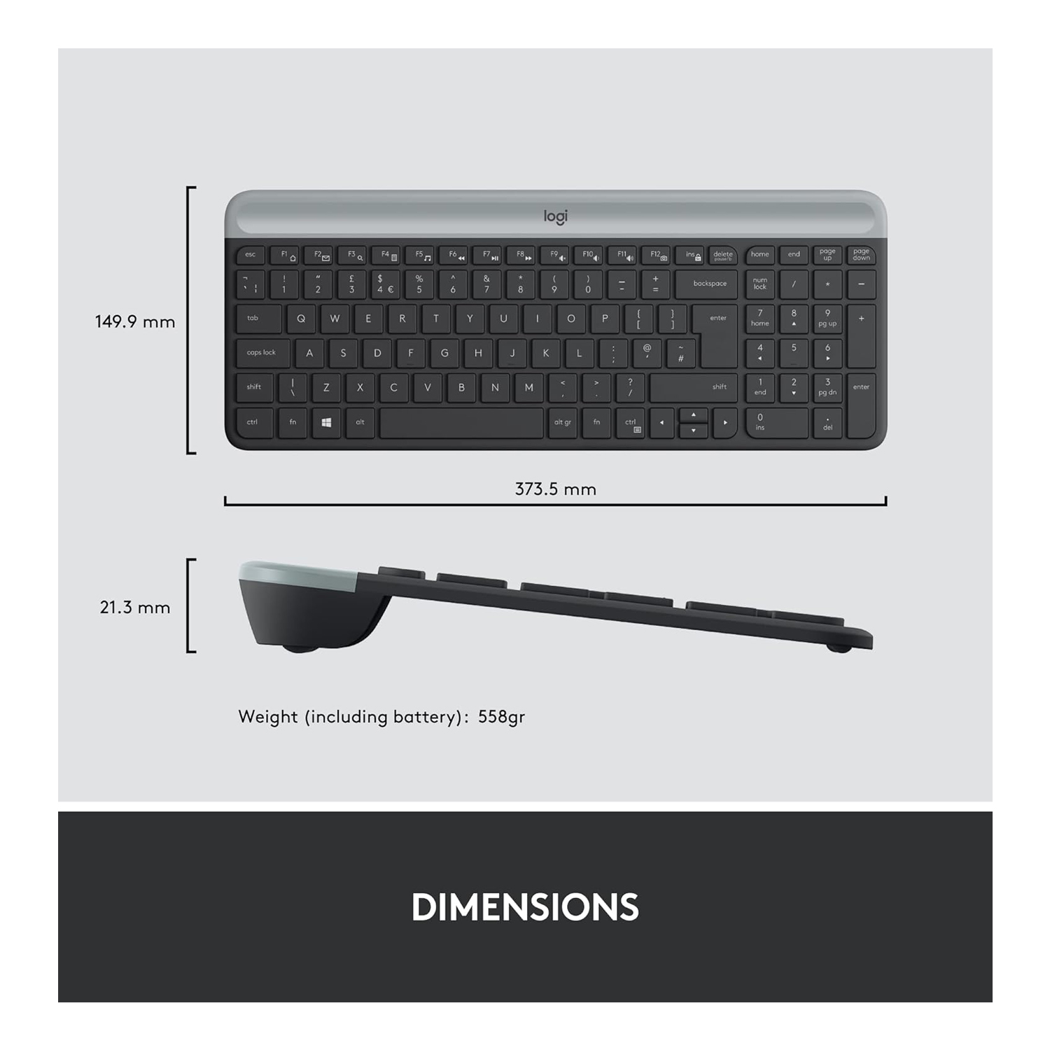Logitech MK470 Wireless Keyboard and Mouse Slim Combo — image 2