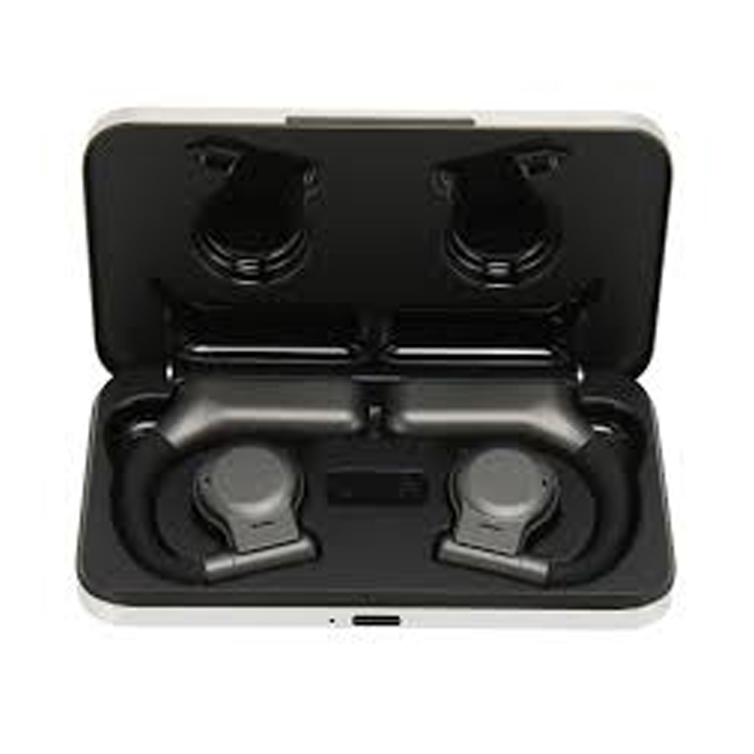 Powerology Air Conduction TWS Earbuds with Metal Charging Case - Grey — image 3