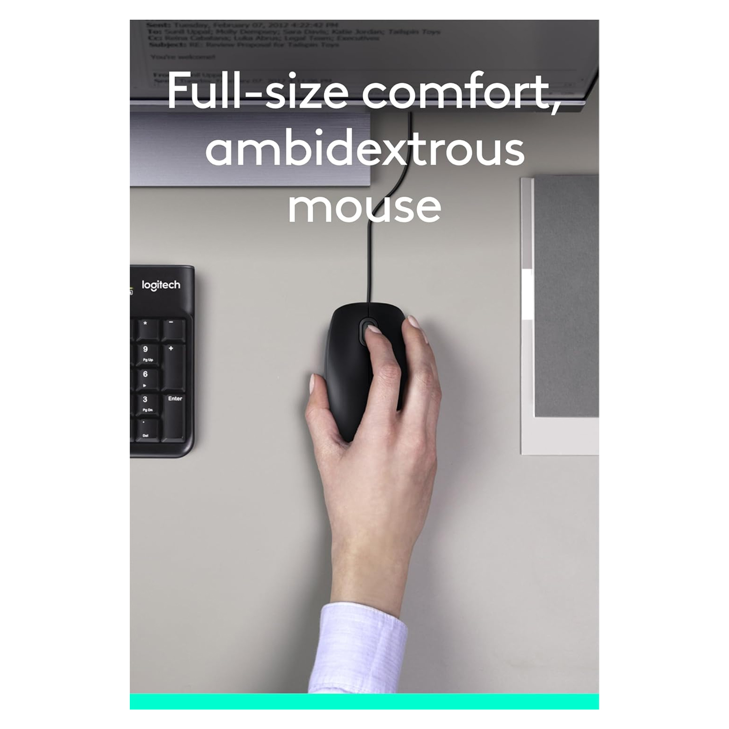 Logitech MK120 Wired USB Combo Keyboard and Mouse — image 3