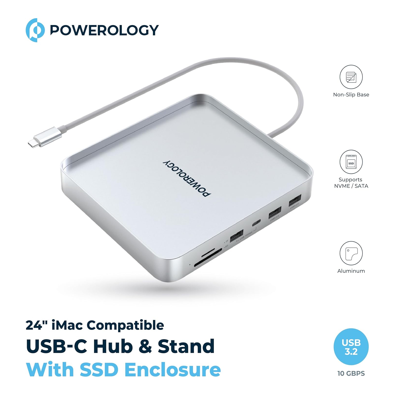 Powerology USB-C Hub Pro for iMac with SSD Enclosure - High-Speed Expansion — image 3