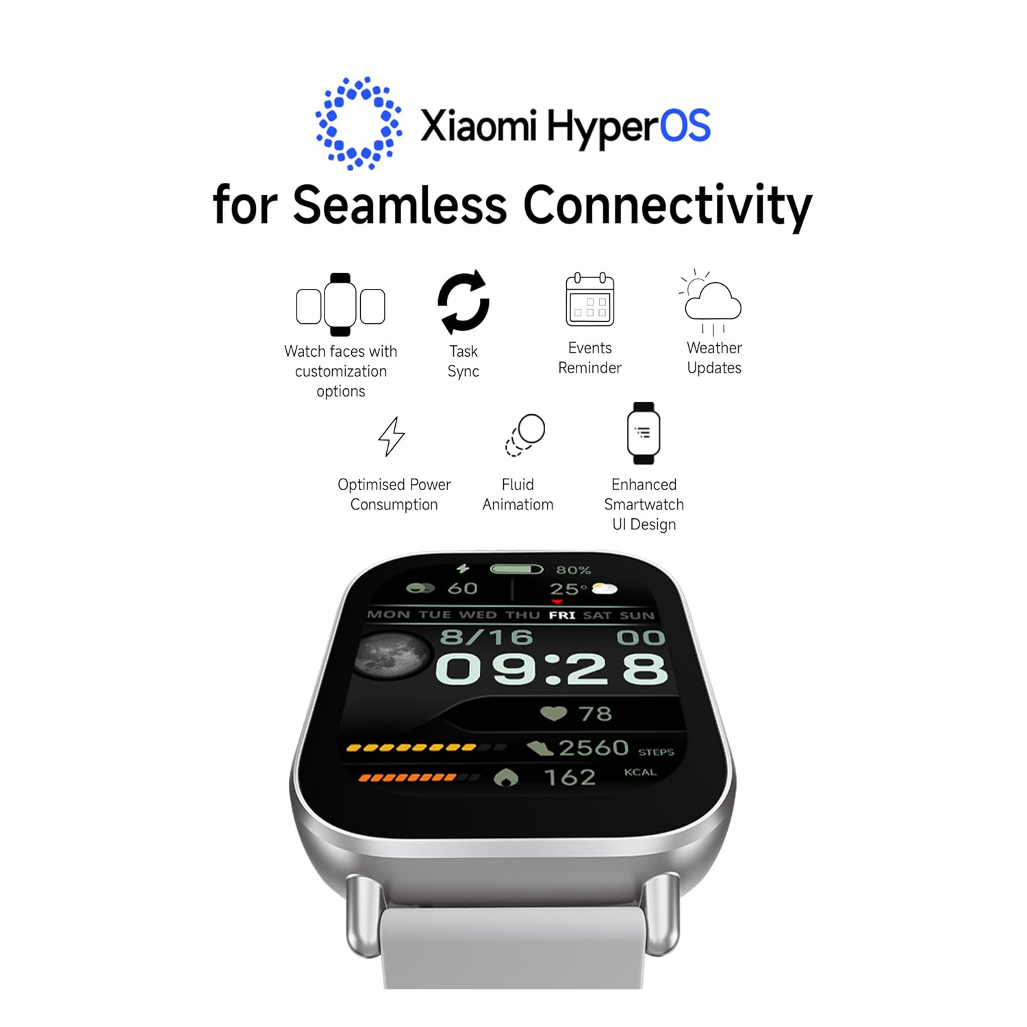 Xiaomi Redmi Watch 4 Silver Bluetooth 5.3, 5ATM, 1.97" Smart Watch — image 4