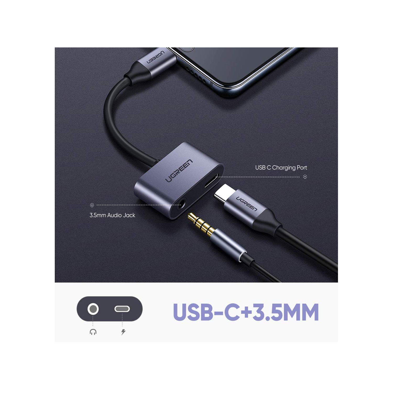 UGREEN USB C To 3.5mm Audio Adapter 50596 — image 3
