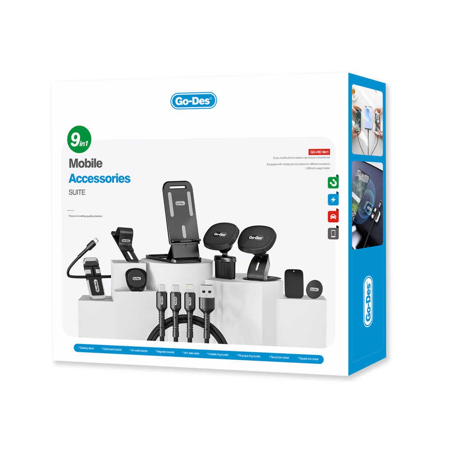 Go Des 9 In 1 Mobile Acessories Car Holder Set — image 4