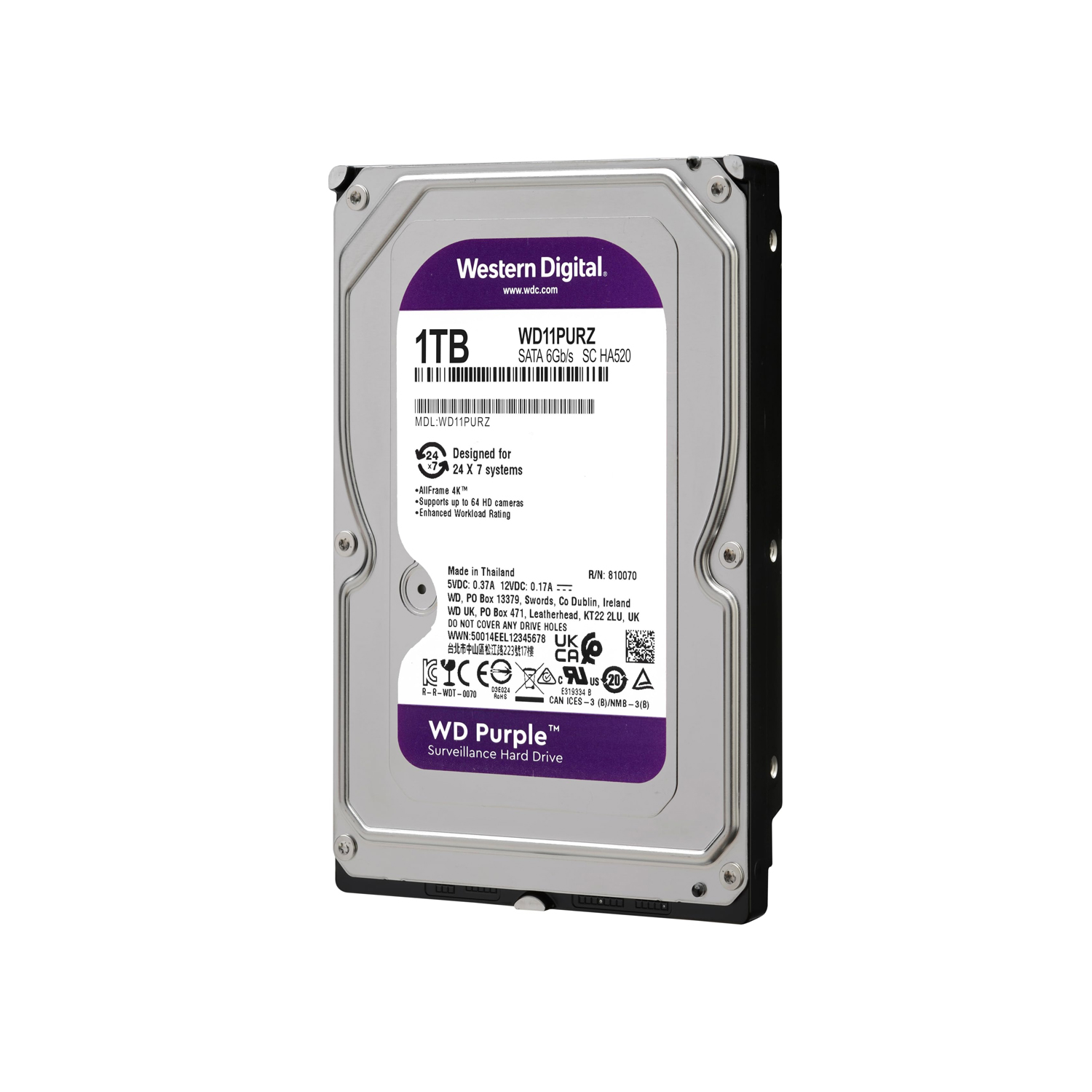 WD 1TB Purple 64MB SATA 6Gb/s — image 2