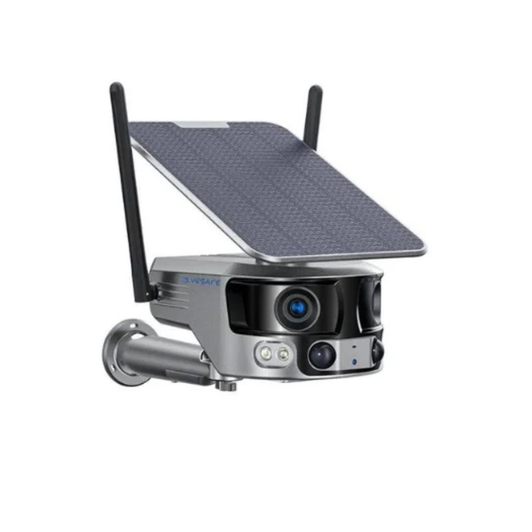 Panorama WiFi Human Tracking Multi-Image 180 Degree Wide Viewing 4G Fisheye Solar Battery Network Camera — image 3