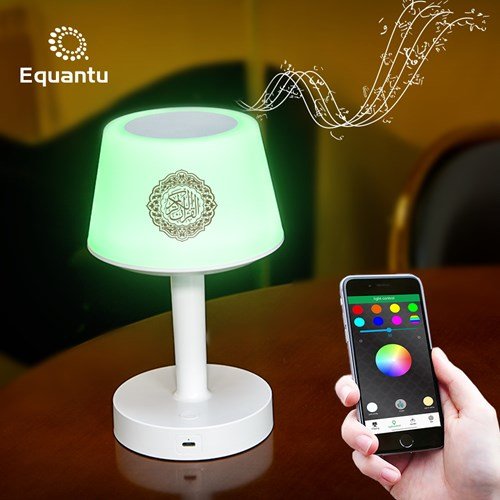 Equantu Desk Lamp Qur'an Speaker Azan Clock Bluetooth 7 Colors LED Touch Tab — image 1