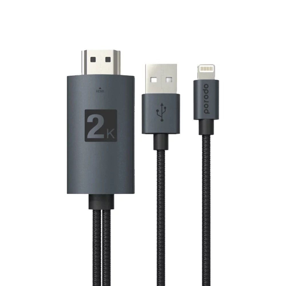 Porodo Ultimate HDMI Lightning Cable With USB Connection 2m — image 3