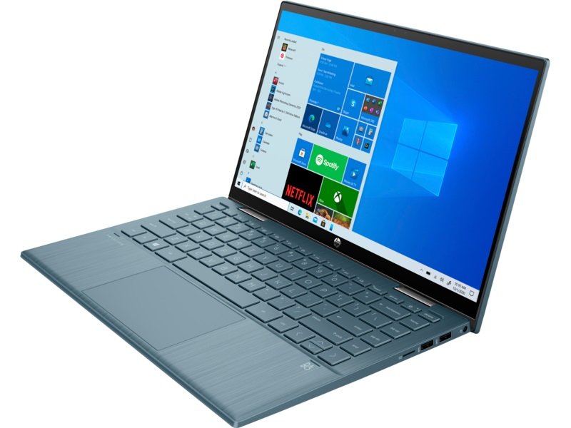 HP Pavilion X360 14-dy0015ne 2 in 1 Laptop, 14inch FHD, Intel Core i3-11Gen, 4GB RAM, 256GB SSD, Intel Graphics, Win11 Home, Spruce Blue, Eng-Arabic Keyboard (40M14EA) — image 2